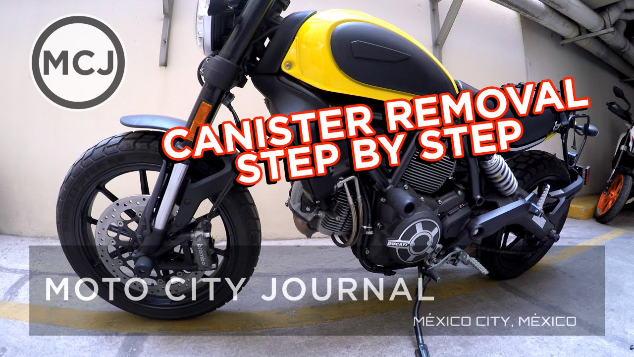45 Ducati Scrambler Evap Canister Removal How to - YouTube