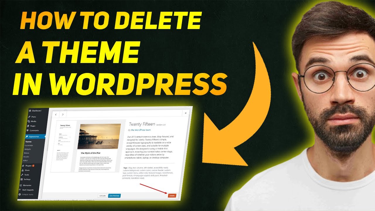 How to Delete a Theme in WordPress 2024 🔥🔥🔥 - YouTube