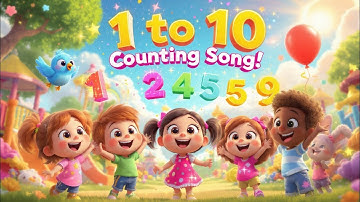 Count 1 to 10 with Animals 🎈 | Fun 3D Numbers Song for Kids | Learn to Count | Nursery Rhymes