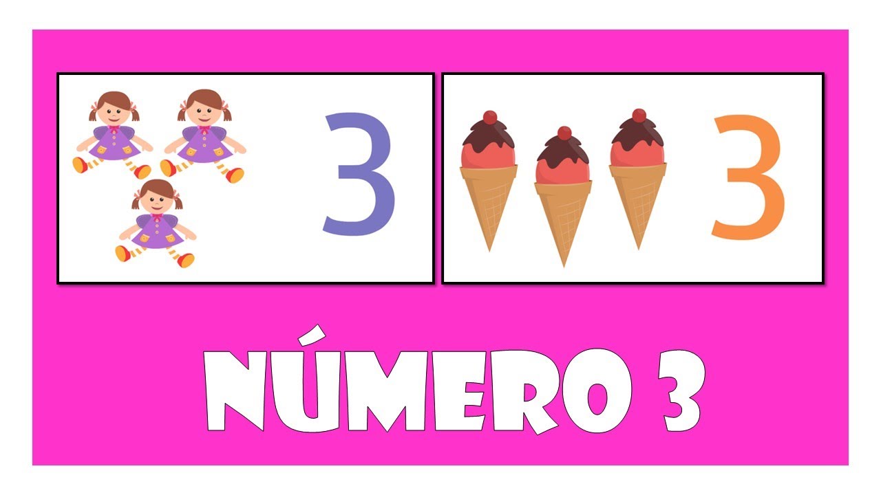 Aprendendo o número 3 - Atividade Educativa para Creche (0 a 3 anos)