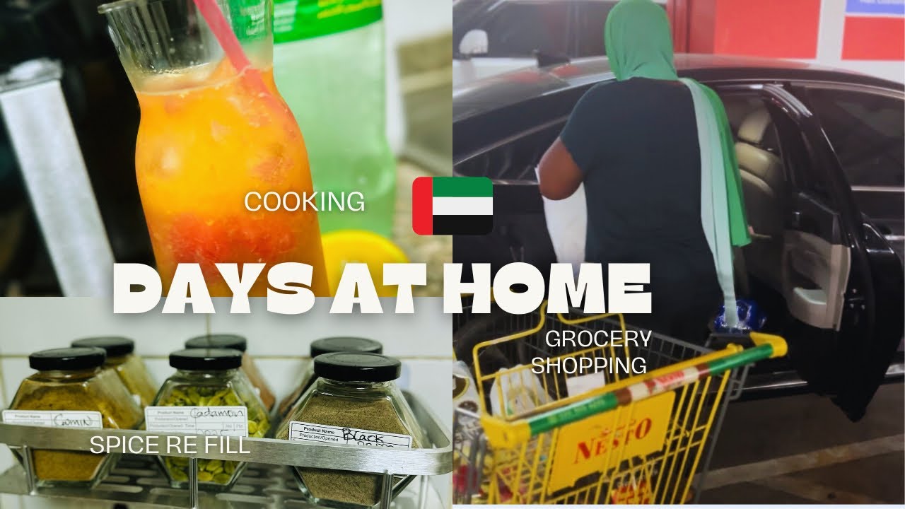DUBAI🇦🇪||stay home wife,restocking monthly groceries,spice refill,cooking,breakfast etc |less edited