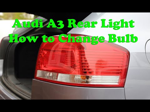 Audi A3 - How to Replace Rear bulb/brake light? Fitting new bulb & Removing Rear Light Cluster Unit