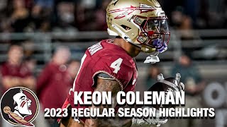 Keon Coleman 2023 Regular Season Highlights Florida State Wr