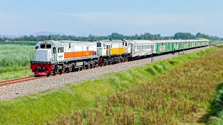 Epic Freight Power! 🚂🔥 Two Locomotives Storm Across Farmland