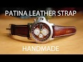 PATINA LEATHER STRAP-HANDMADE- FOSSIL jake JR1157 WATCH-HOW IT MADE-DIY.