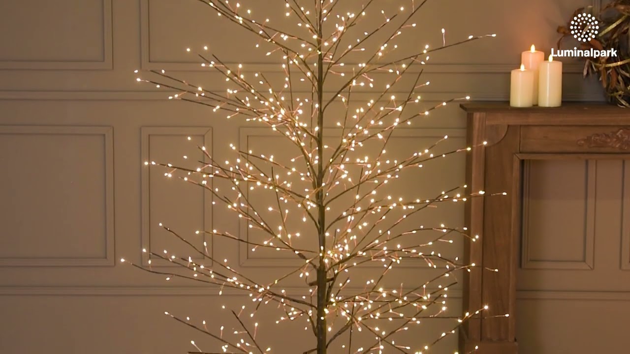 Star Tobby Tree Albero LED Decorativo - Marrone, 90x180 Cm, 248 Luci, Per Interni Ed Esterni Coperti, Con Cavo 5m