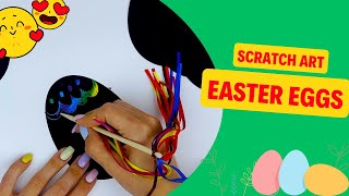 DIY Scratch Art Easter Eggs – Fun and Creative Craft for Kids! 🐣🖌️