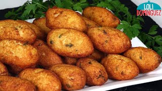 Croquetas de bacalao. Los bolinhos de bacalhau es una deliciosa receta tradicional portuguesa