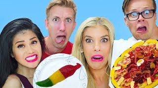 GUMMY FOOD vs REAL FOOD w/ Rebecca Zamolo, Matt Slays & Chad Wild Clay