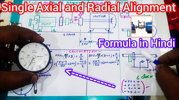 alignment axial and radial formula | alignment formula in Hindi | single dial indicator alignment