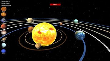 3D Solar System In Unity (Demo Video)