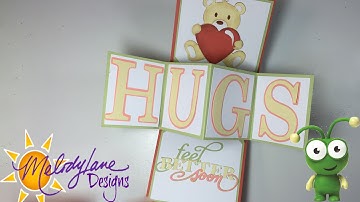 Hugs Twist and Pop Out Panel Card Cut with the Cricut Explore
