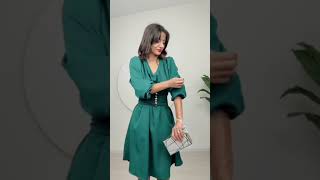 Sonbaharın En Şık Parçası Zümrüt Yeşili Elbise Ile Zarafeti Yakalayın