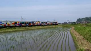 列車番号8871M きらきらうえつin田んぼ 羽越本線 60P