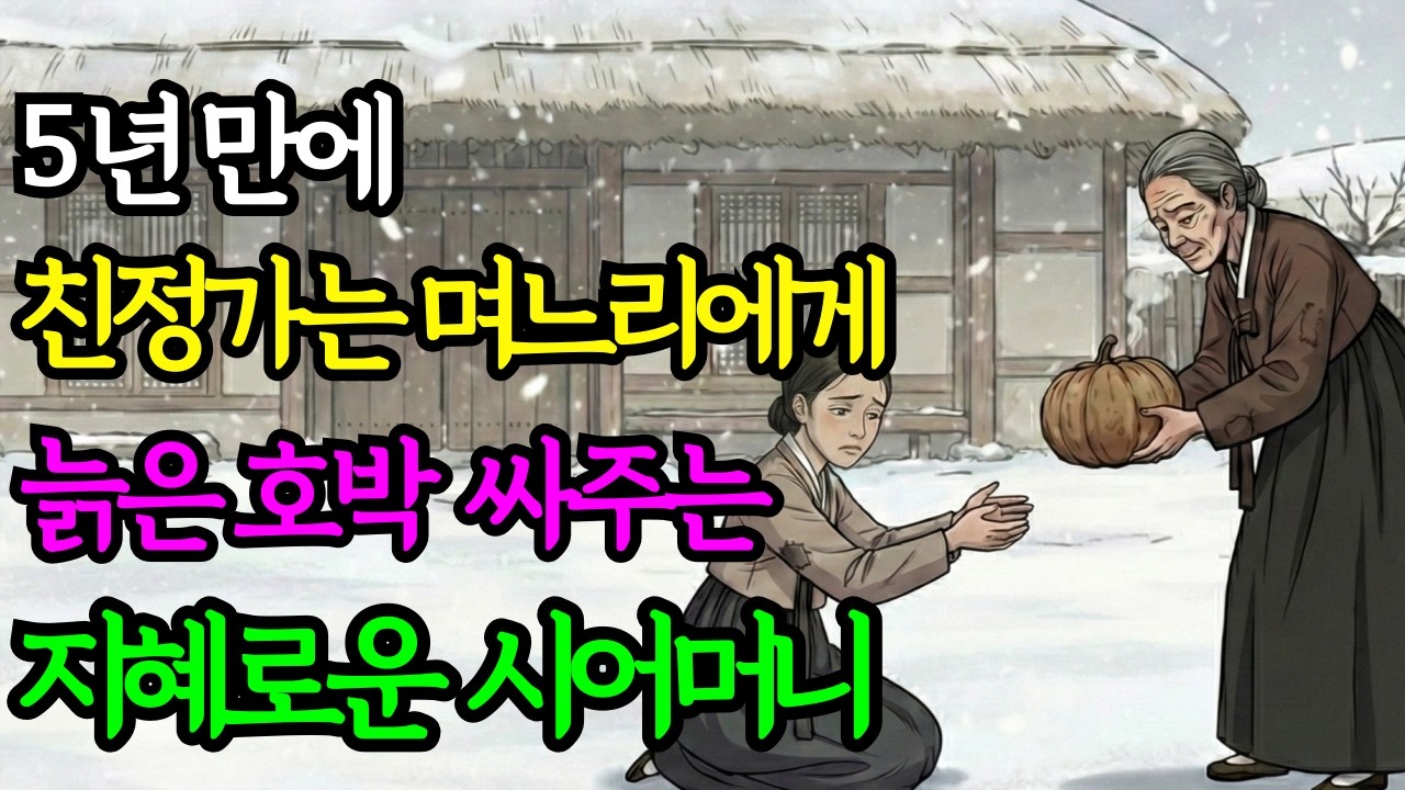 5년만에 친정가는 며느리에게 늙은호박을 싸주는 지혜로운 시어머니 | 야담 민담 전설 설화 옛날이야기 수면동화 사연