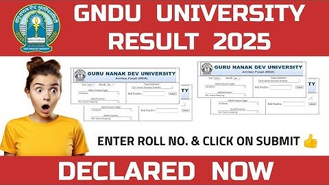 GNDU University Result 2025 Declared Now 😱 2nd / 4th / 6th Sem ✍️ Result News Today | Latest Update