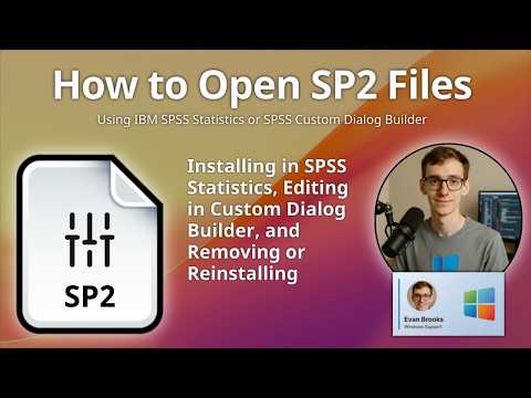 How to Open SP2 Files (SPSS Custom Dialog Box)