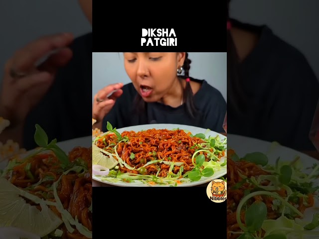 Spicy Noodles (Maggi) w Ghost Pepper & Fruits Salad Mukbang