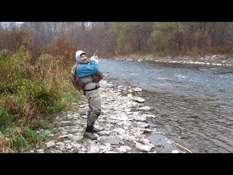 Ryan and a nice Credit River Steelhead.