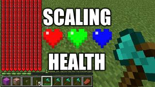Minecraft SCALLING HEALTH MOD | (Health Mod) | Mod Showcase (1.12.2/1.10.2)
