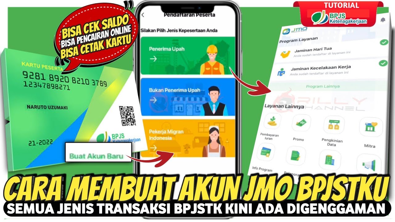 TERBARU!! Cara daftar akun JMO Bpjs Ketenagakerjaan • Jamsostek Mobile
