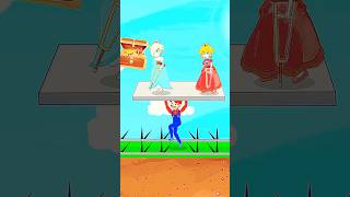 Can Mario Save the Princesses? 😱 One Wrong Move = Game Over! #shorts