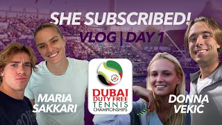 Sakkari Subscribed and I Played with Vekic | Dubai WTA 1000 | Vlog 1