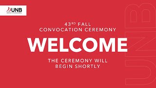 UNB's 43rd Fall Convocation
