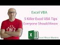 5 Killer Excel VBA Tips Everyone Should Know