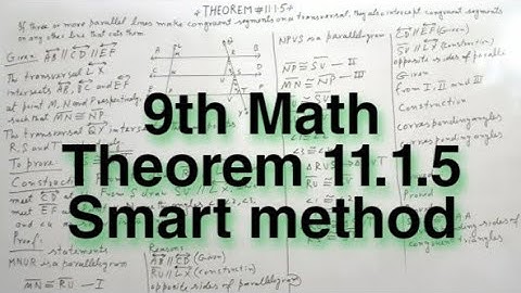 Theorem 11.1.5 class 9 SSC I (2020)
