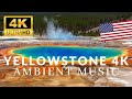 Yellowstone drone 4k  flying over yellowstone national park  areal view with relaxing piano music