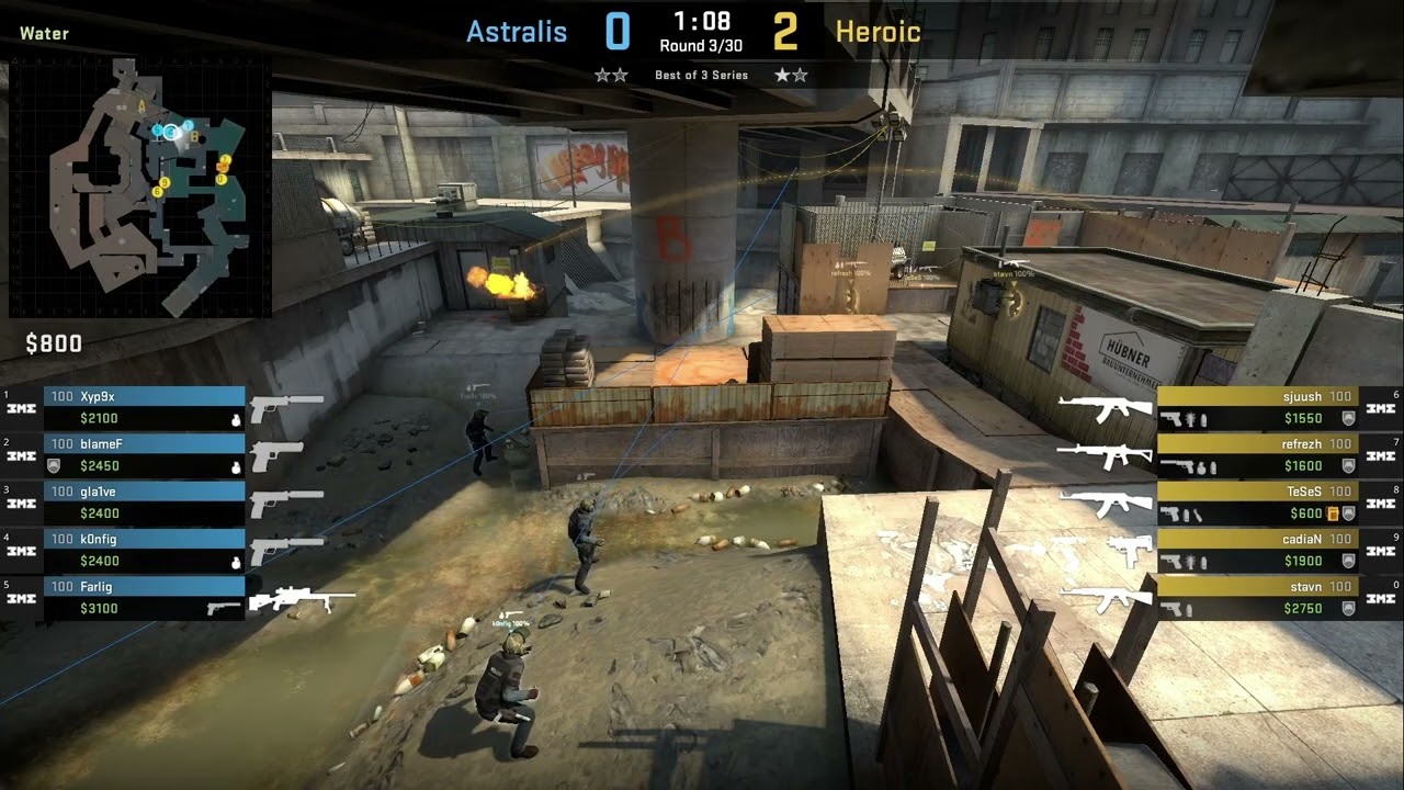 Astralis Overpass ECO Nadestack (CS:GO TACTICS)