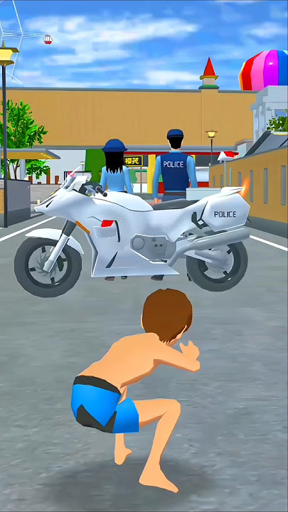 Utah policeman goes on a rampage to steal his bike#sakuraschoolsimulator #funny #cartoon #shorts