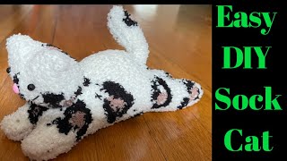 How To Make A Cat From Sock/DIY Crafts /DIY Cute Cat Plushie Easy Tutorial/Sock Kitty Toy For Kids