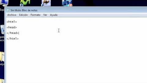 Código HTML en bloc de notas