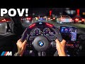 Chasing nissan gtr drivers in a straight piped bmw m4 f82 loud exhaust pov