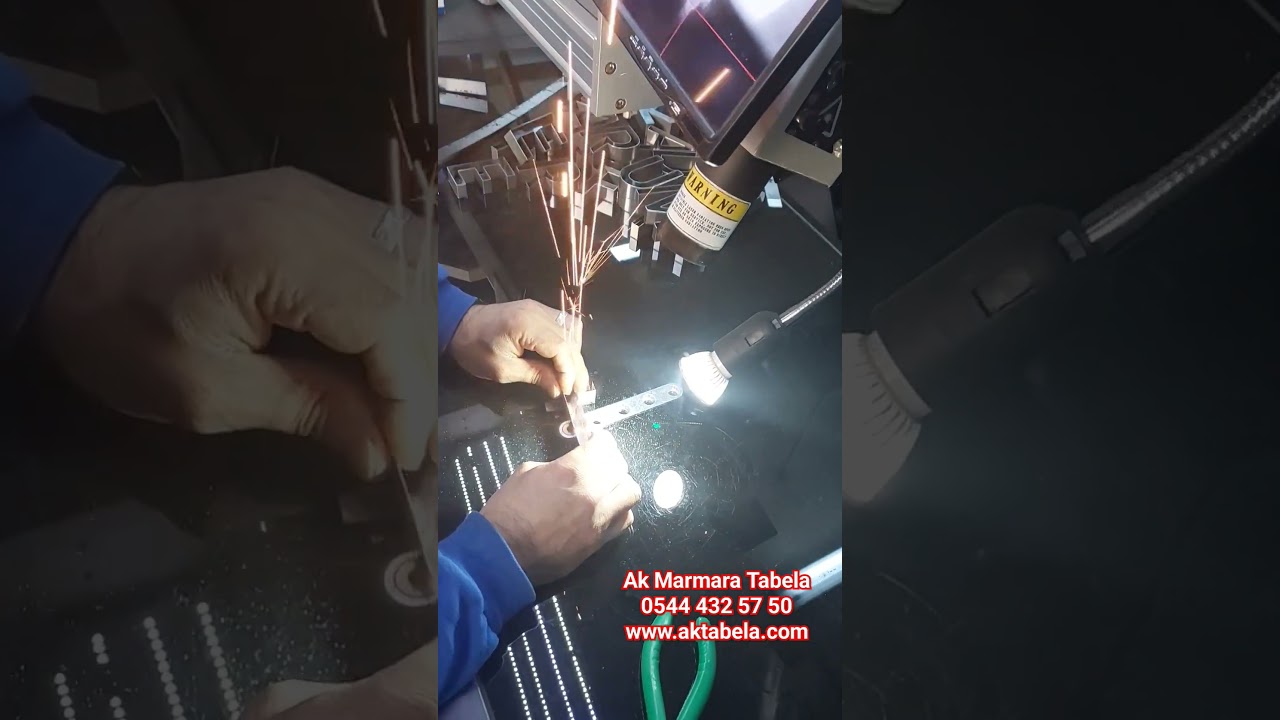 paslanmaz Kutu harf, lazer kaynak         