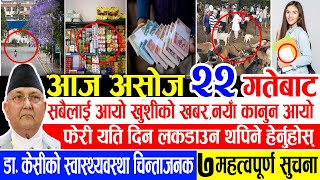 Exclusive News|आज २२ गतेका मुख्य समाचार|Again lockdown, schhol, collage,dr gobinda kc,dashain