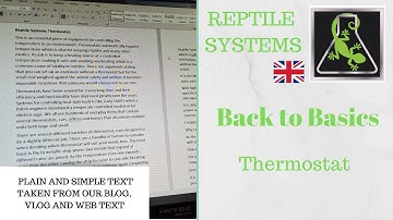 Reptile Systems Back to Basics Thermostat