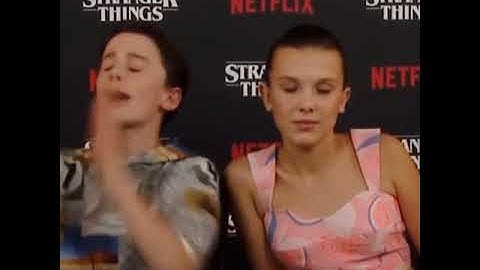 Millie😂 (noah And millie) stranger things interview ☺️❤️