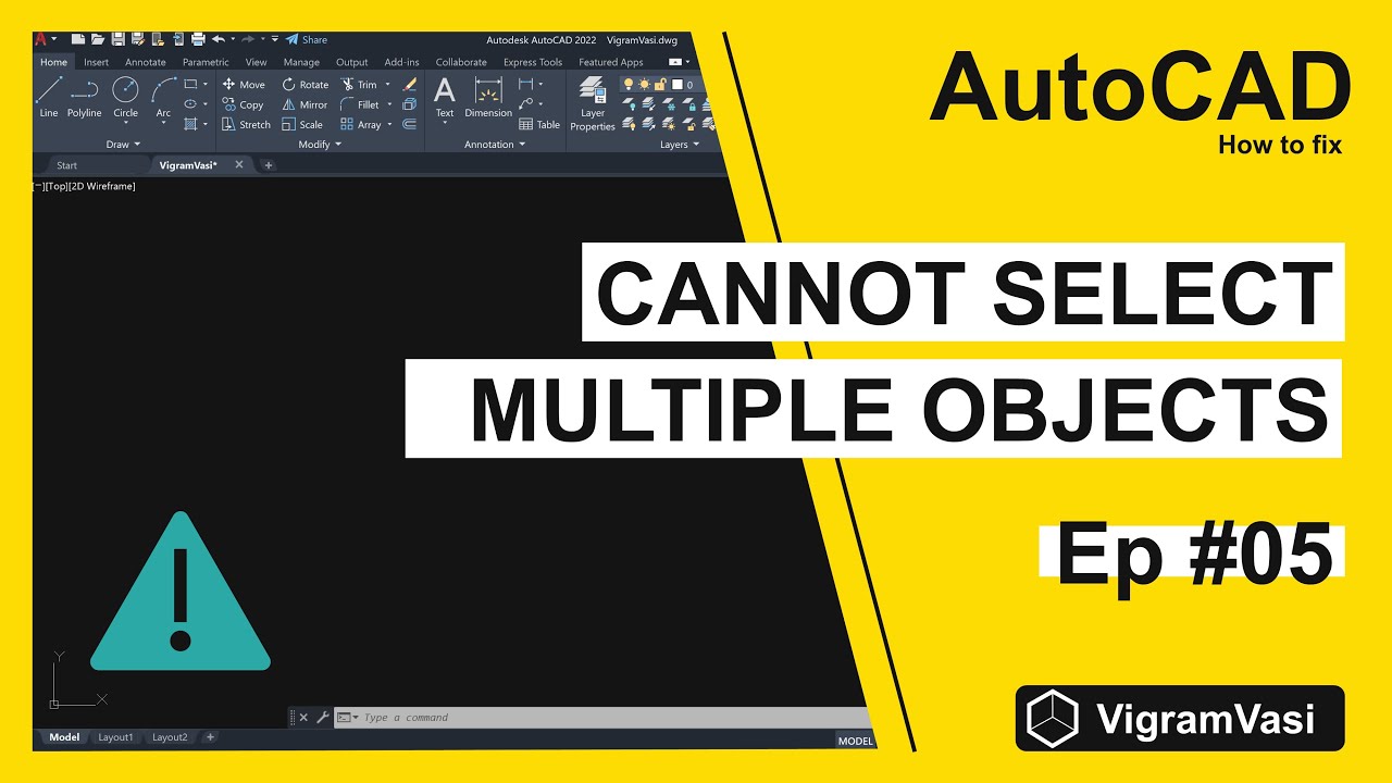 Cannot Select Multiple Objects In Autocad | How To Fix Autocad | Ep 05