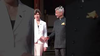 Jaishankar Welcomes French Foreign Minister Catherine Colonna At G20 Foreign Ministers Meeting