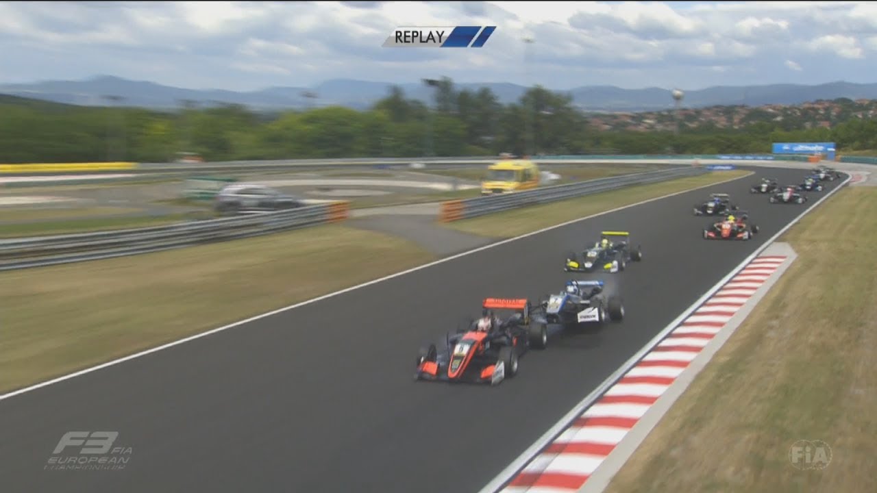 FIA Formula 3 European Championship 2017. Race 1 Hungaroring. Ralf Aron Crash