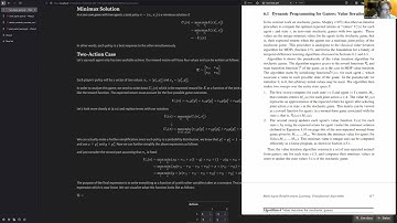 Multi-Agent Reinforcement Learning Chapter 6: Value Iteration for Zero-Sum Games