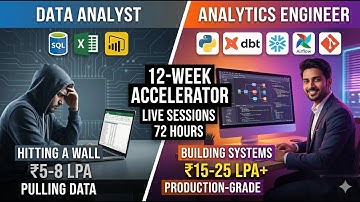 From Data Analyst to Analytics Engineer | 12-Week Accelerator (₹5LPA to ₹25LPA+)