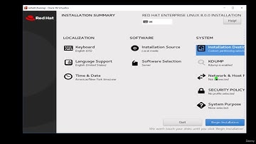 4   Install Red Hat 8 with Custom Partitioning on Virtual Box