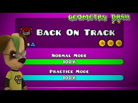 Видео: Дружок не может пройти Back on track в Geometry dash! Барбоскины Geometry dash Геометри Даш