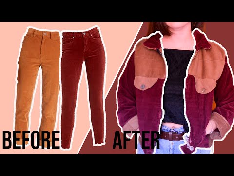 COMO CONVERTIR DOS PANTALONES EN UNA CHAQUETA DE PANA