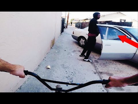 RIDING BMX IN LB COMPTON GANG ZONES 2 (BMX IN THE HOOD)