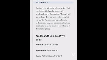 Amdocs recruitment for software engineering
